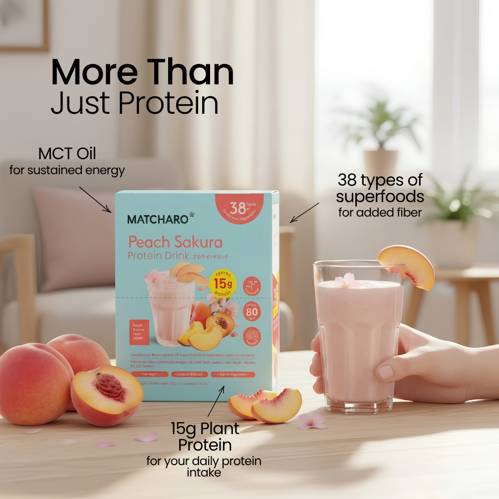 MATCHARO Peach Sakura Protein Drink